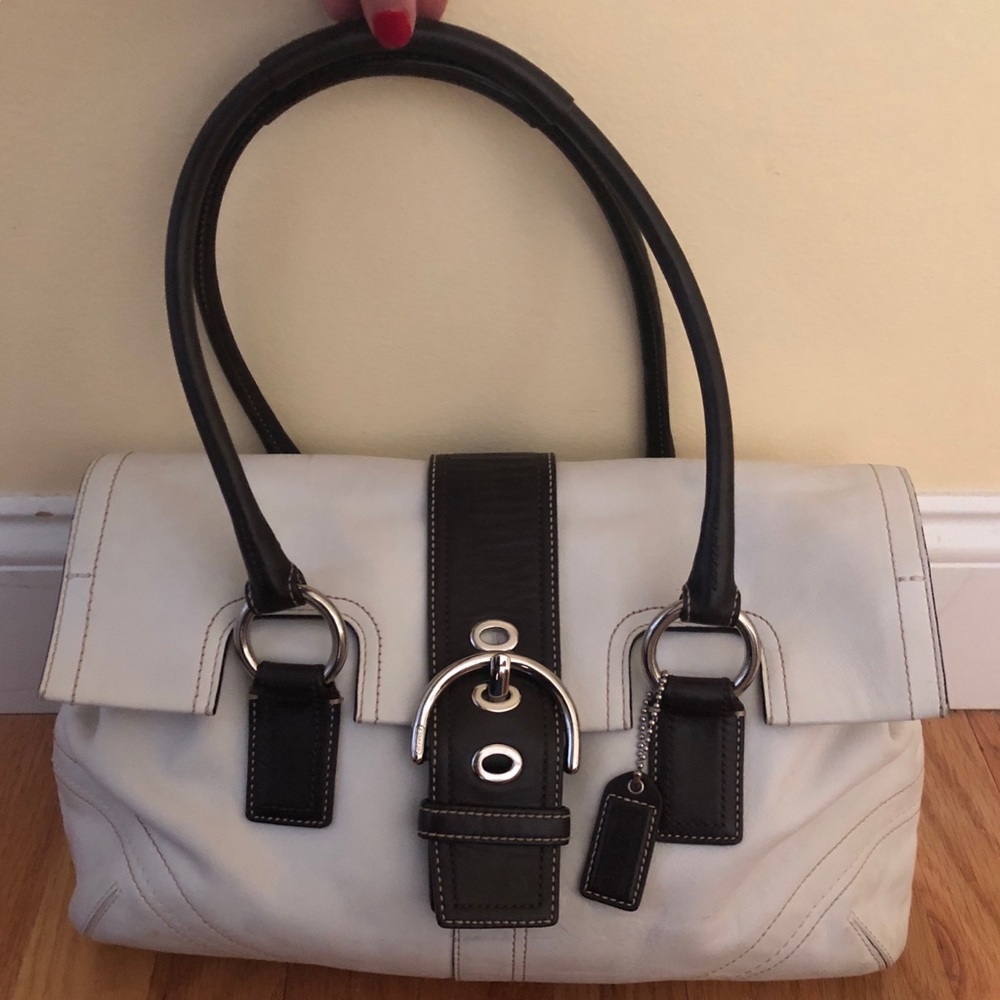 Leather coach purse